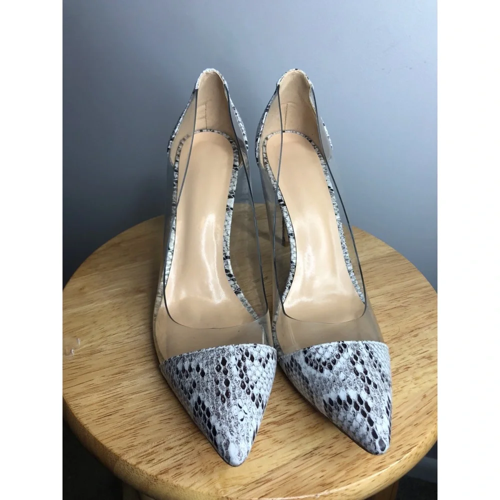 White Python Pumps - Picture 2 of 5
